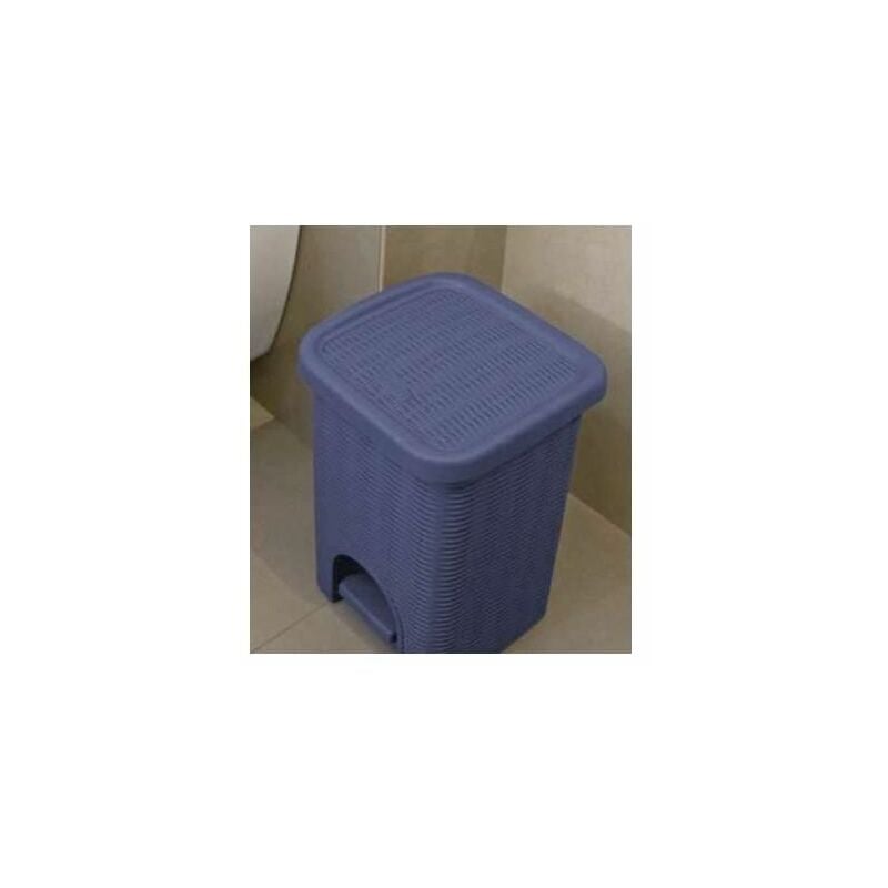 Stefanplast 30118 Pattumiera da Bagno Elegance Blu Navy 6Lt 20,5x20,5x28cm