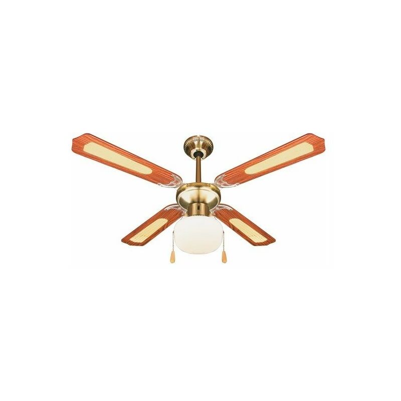 Ventilatore Soffitto 4 Pale D106 Cm 60W Marrone Windy