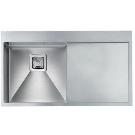 Lavello incasso inox piano dx 1 vasca sx cm 86x50 con sifone e piletta  MONDIAL