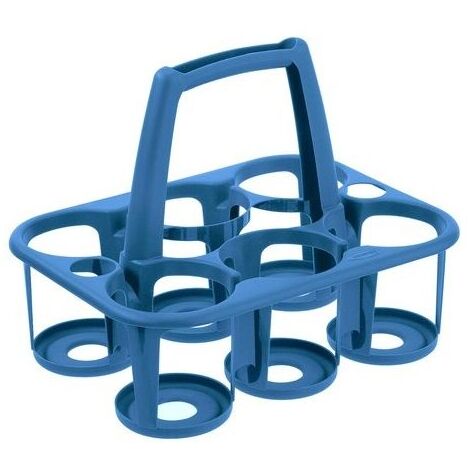 Cestello Portabottiglie Stefanplast - 6 Posti Da 1 Litro, Colore Blu Cobalto