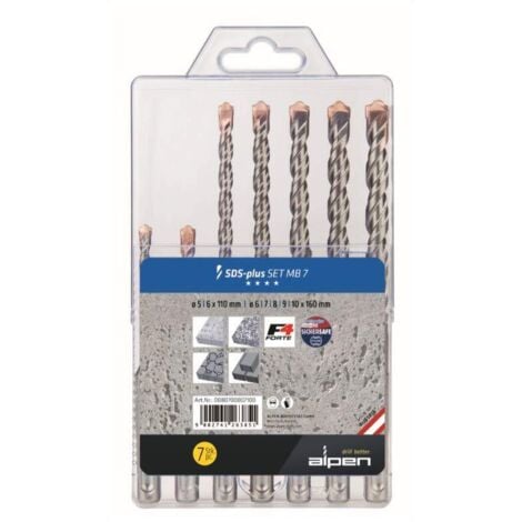 Punte Per Calcestruzzo SDS Plus - Set 9 Pezzi Da 5 A 16 Mm Per Trapano A Percussione - Foto 4