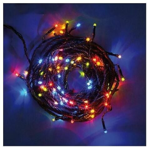 Luci Di Natale Catena Lineare 160 Led Multicolore 11,5mt con 8 Giochi Luce