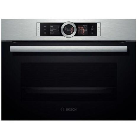 Bosch Serie 6 VBD5780S0 – Forno Elettrico Da Incasso 90 Cm, 112L, 4200W, Classe A+, Nero Acciaio Inox, Con Pirolisi E Display LCD