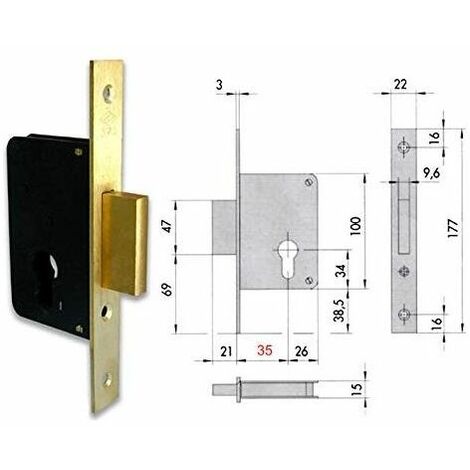 CISA 5C110.50 SERRATURA INFILARE PORTA LEGNO ENTRATA 50MM CATENACCIO SCROCCO