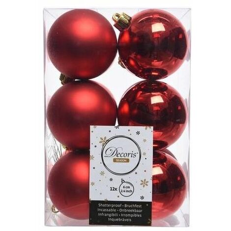 Amicasa Confezione 12 Sfere 60mm Red