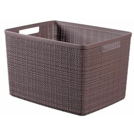 Curver Curver Cestino Jute Plastica Riciclata Rettangolare 20 Litri Litri L Pepe K24570 