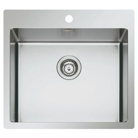 Yeppon Lavello 1 Vasca Rettangolare 51 cm Acciaio Inox