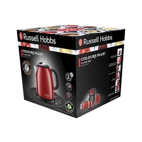 Russell Hobbs Bollitore Compatto Colours Plus 1 Litro Filtro Anticalcare  2400W Rosso