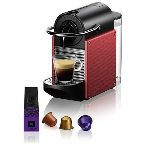 DeLonghi Pixie EN124.R Macchina da caffè Nespresso 0,7 Litri Semi-Automatica  Rosso/Metallo