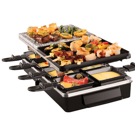 Raclette Grill Russell Hobbs Per 8 Persone - Con Piastre In Pietra E Padelle - Foto 10