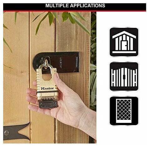 Master Lock 604EURD Lucchetto con Combinazione in Alluminio Massiccio con  Finitura in Ottone, Oro, 8,1 x 4 x 1,8 cm