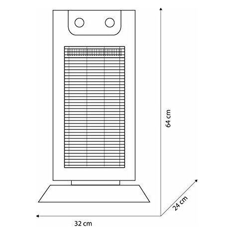 Ardes AR4B01 stufetta elettrica Interno Nero, Argento 900 W Riscaldatore  ambiente elettrico a infrarossi