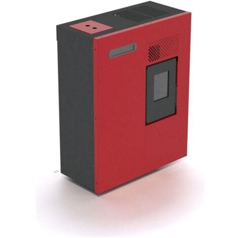 Eva Stufa a Pellet Camilla Rosso Efficienza Energetica, Design Elegante, Riscaldamento Sostenibile per Ogni Ambiente, Modello Innovativo.