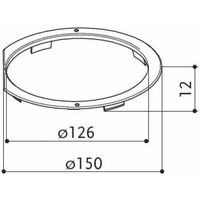 Flangia diametro 150 mm con valvola non ritorno fumi cappe FABER