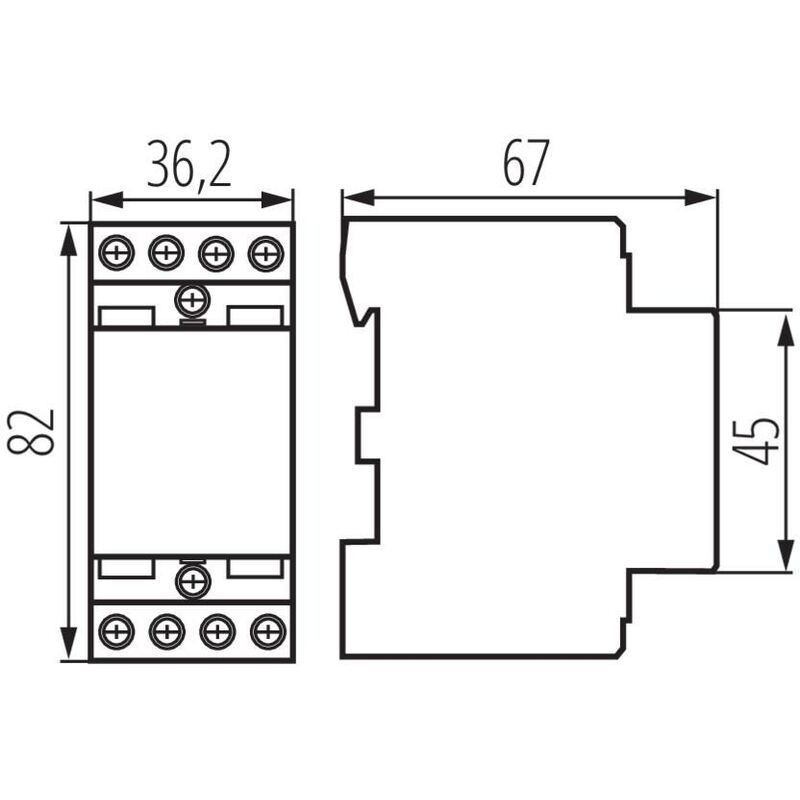 Siemens - 5TT58400 - contattore INSTA con 4 contatti NO contatto per AC  230V, 400V 40A comando in AC