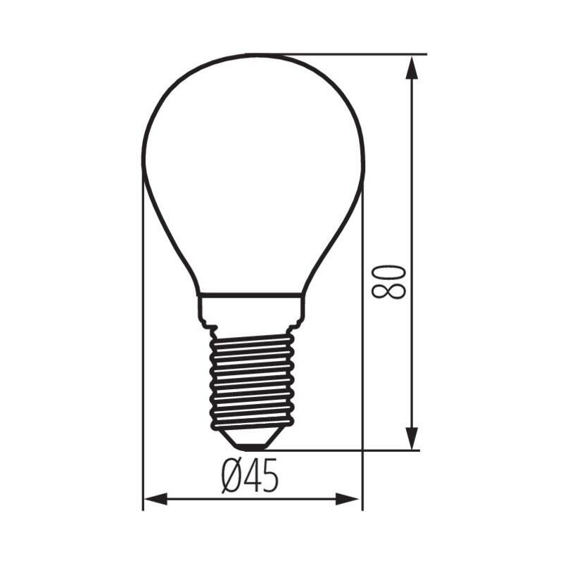 LAMPADINA LED XLED G45E14 4,5W-WW-M - KANLUX - Luce CALDA