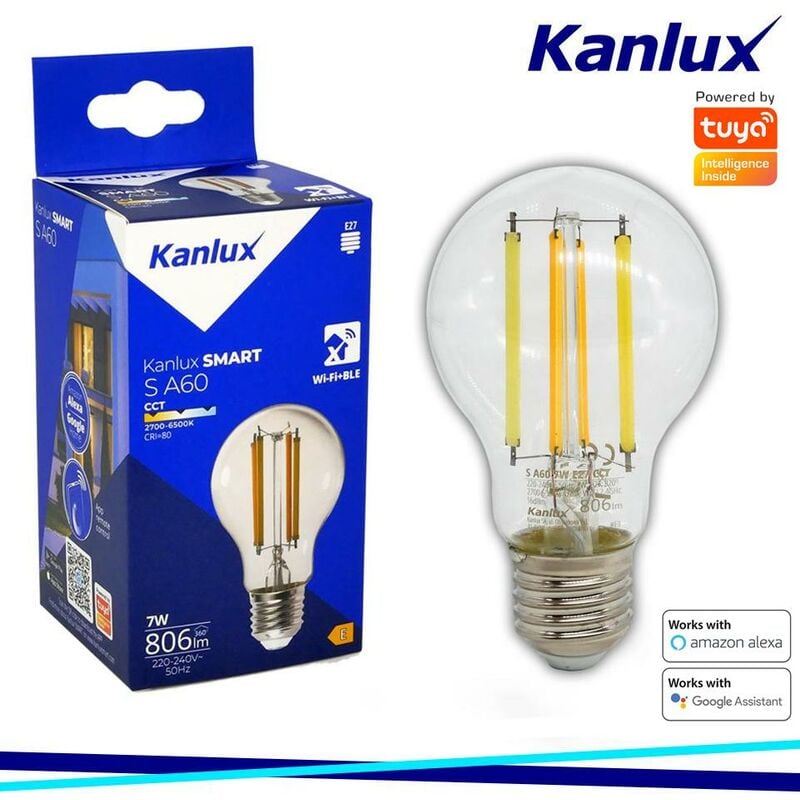 Lampadina dimmerabile e27 opale in plastica kanlux cri 80 da 10,5w   COLORE LUCE 2700K LUCE CALDA