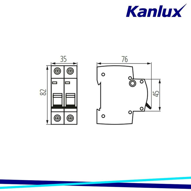 Interruttore automatico magnetotermico 40A 6KA 4 moduli KMB6-C40/4