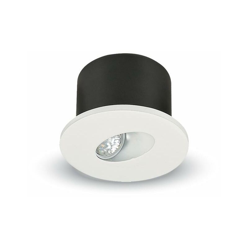 3W SPOT LED LUCE SCALE ROTONDO CORPO BIANCO BIANCO NATURALE 4000K                                        - Luce NATURALE