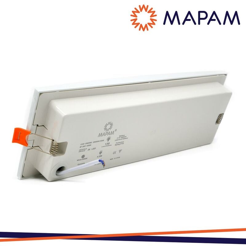 Lampada emergenza LED per cartongesso 4.5W 130LM 4h di autonomia