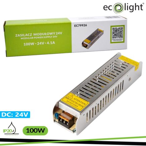 ALIMENTATORE 24V 100W 4.1A IP20 188X46X35 (1/3)