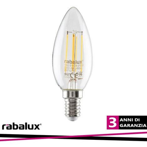 Lampada filamento led E14 luce fredda calda 4 W fiamma LED FILAMENT