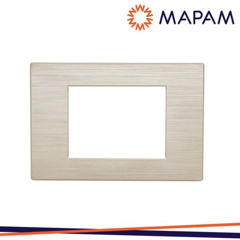 PLACCA TECNOPOLIMERO SPAZZOLATO M6003SL-13 T2-GEM 3P CHAMPAG