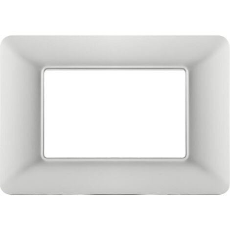Placca in tecnopolimero joy compatibile bticino matix am4803msl 3 moduli argento - m8003-05 joy-p5003-ar