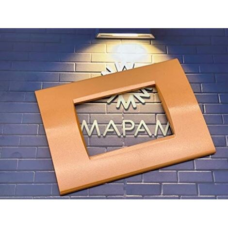 Placche Compatibili Bticino LIVING LIGHT placca 3 4 7 moduli per supporti LN4703  T16-3 posti-arancione