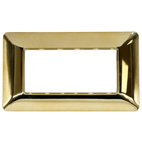 Placche compatibili bTicino MATIX 3 4 6 posti MODULI PLACCA per supporti 503SA  T03-4 posti-oro lucido