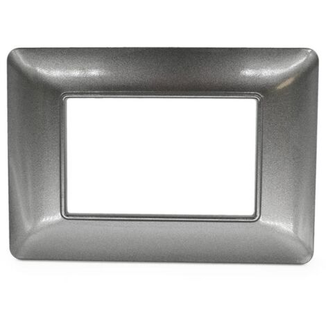 Placche compatibili bTicino MATIX 3 4 6 posti MODULI PLACCA per supporti 503SA  T11 - 3 posti - grigio scuro
