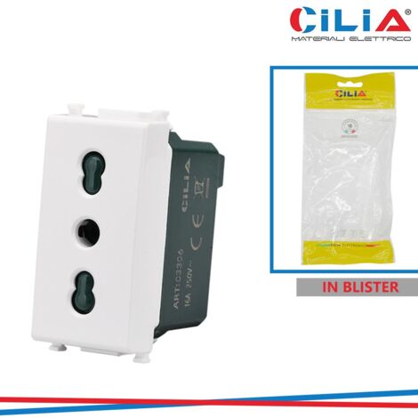 PRESA BIPASSO 2P+T VMR PLN BIANCO CILIA