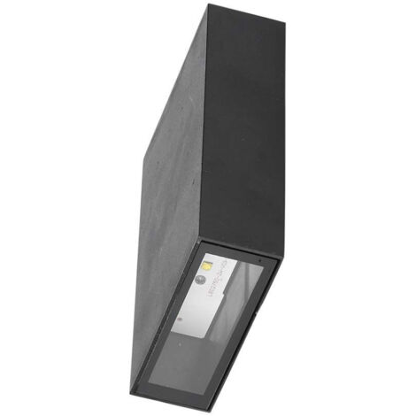 V-TAC Lampada LED da Muro Rettangolare 4W Colore Nero Bianco Freddo IP65