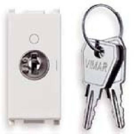 14083.S Interruttore 2P 16Ax +Chiave Off Bianco Plana