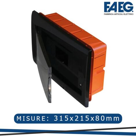CENTRALINO DA INCASSO 12P NERO 315X215X80MM IP40 (1/2)