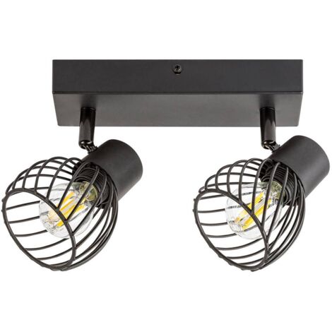 ABERAMA, INDOOR CEILING LAMP, BLACK PLASTIC LAMP, E14 2XMAX1 (1/5)