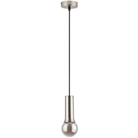 ZURIEL, INDOOR SATIN CHROME METAL PENDANT LAMP, E27 1XMAX40W (1/5)