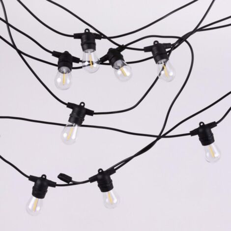 GHIRLANDA DA GIARDINO LED 10MT+10 X G45 E27 1W 2700K                                                     - Luce CALDA (1/3)