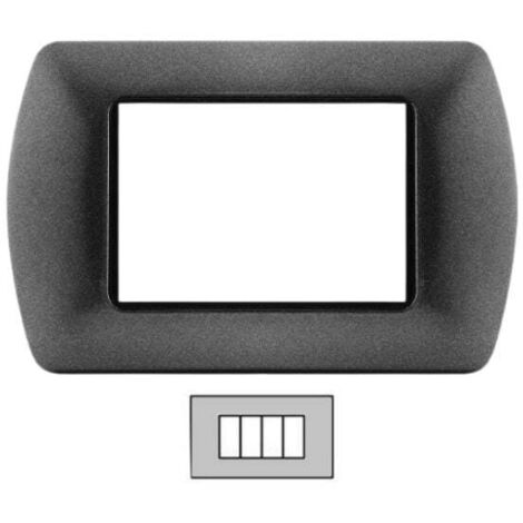 Placca T1 grigio antracite Tot26 Electric 3 4 7 posti  Placca 4 posti