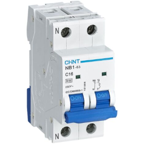 NB1-63/C16-1PN-6 -INT MT 1P+N  16A CURVA C 6KA 2M