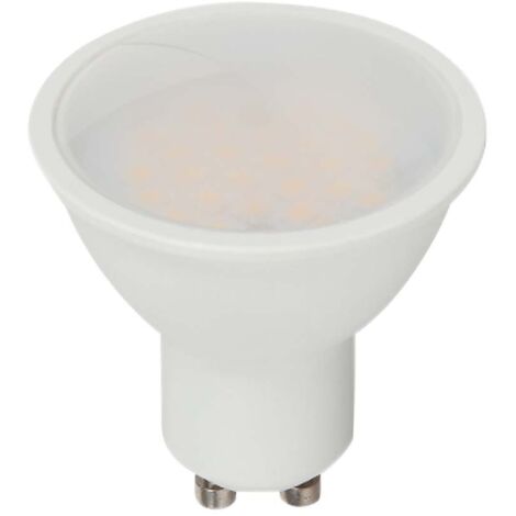 V-TAC PRO Faretto LED GU10 4,5 W – Chip CREE – 6500K – 400 lm – 100° – Copertura satinata, Bianco freddo – 21203-6