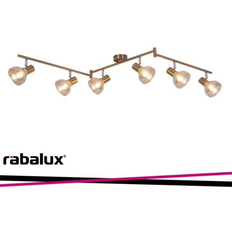 HOLLY, 6 HEADED SPOT WITH AMBER GLASS SHADE, WITHOUT LIGHTSO (1/3)