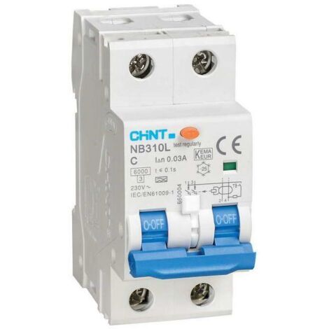 Chint interruttore magnetotermico differenziale nb310l/c32-2p-6-a30 -int mtd 660030