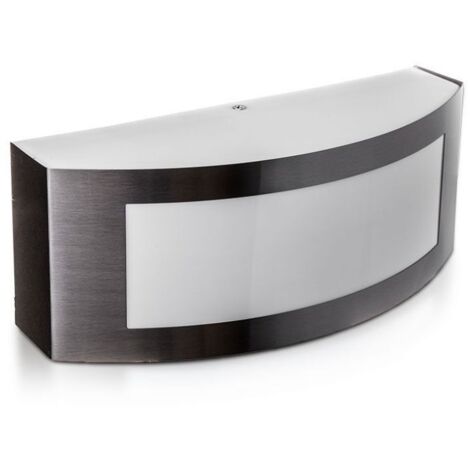 V-TAC Lampada LED da Muro Arrotondata con Portalampada E27 (Max 15W) Colore Grigio IP44