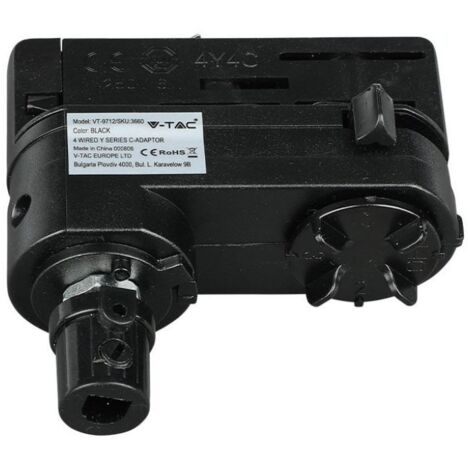 V-TAC Adattatore per Binario Trifase per Connessione 220V Colore Nero