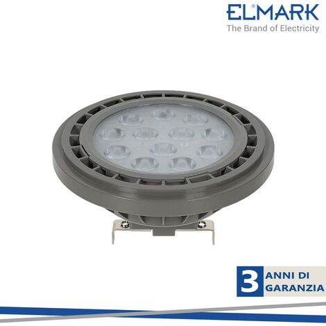 LED LAMPADA AR111 HIGH POWER 11W G53 220V AC BIANCO CALDO DIMMERABILE                                    - Luce CALDA
