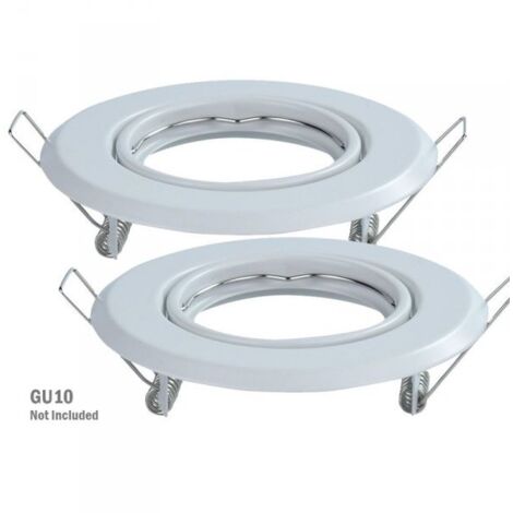 V-tac 2 portafaretti da incasso rotondi gu10 bianco vt-817 8938