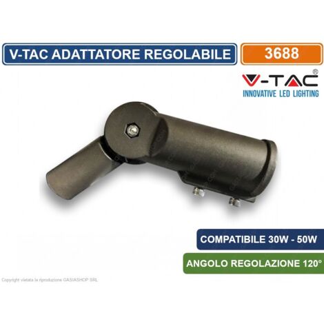 V-tac adattatore per armatura stradale in alluminio colore grigio 3668