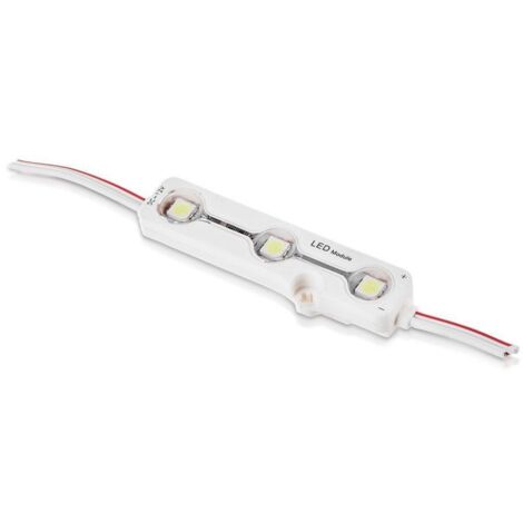 LED MODULO 3SMD DIODI SMD5050 BIANCO IP67 6000K - Luce FREDDA (1/5)