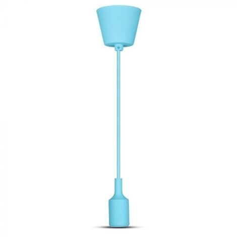 V-TAC Portalampada a Sospensione E27 (Max 60W) in Silicone Azzurro